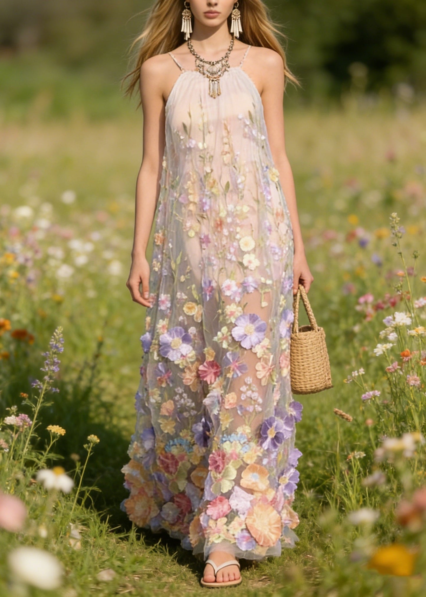 Handmade Tulle Spaghetti Strap Dress Dresses Summer