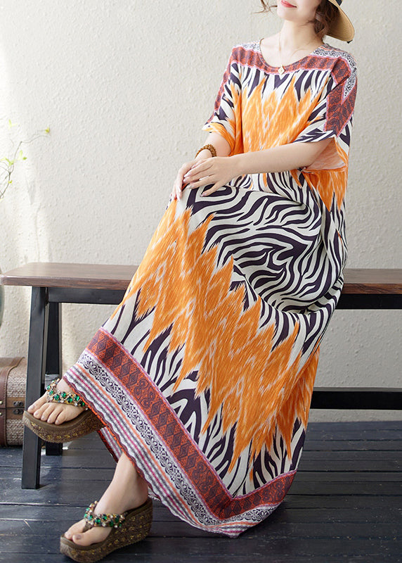 Handmade Red Oversized Cotton Maxi Dresses Summer