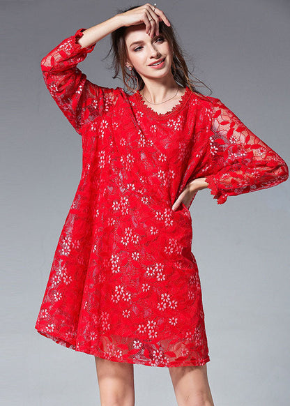 Fall Lace Dress Clothing