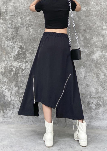 Irregular Skirt Female Summer A-line Skirt in the Long Section of Large Size Elastic Waist Wild Skirt