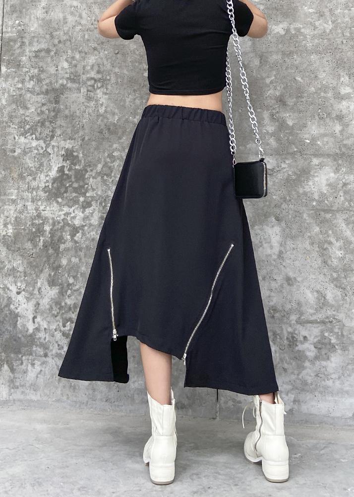 Irregular Skirt Female Summer A-line Skirt in the Long Section of Large Size Elastic Waist Wild Skirt