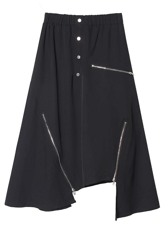 Irregular Skirt Female Summer A-line Skirt in the Long Section of Large Size Elastic Waist Wild Skirt