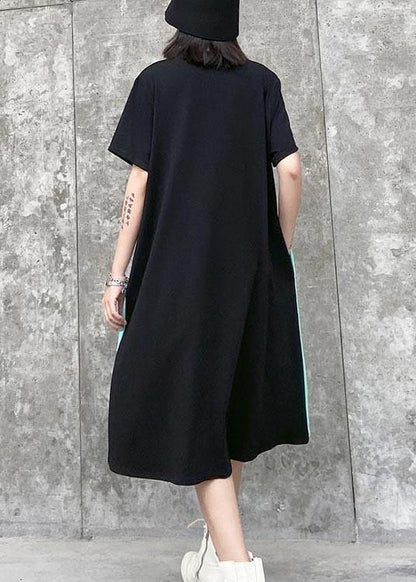 Italian Green Patchwork Hole Maxi Dresses Summer