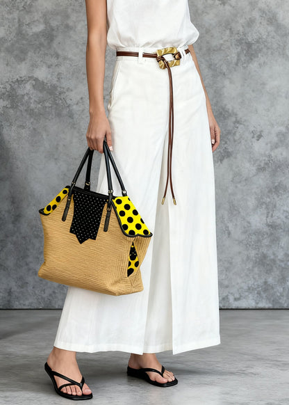 Italian White Peter Pan Collar Tops and Side Open Skirts Linen Two Pieces Set Summer