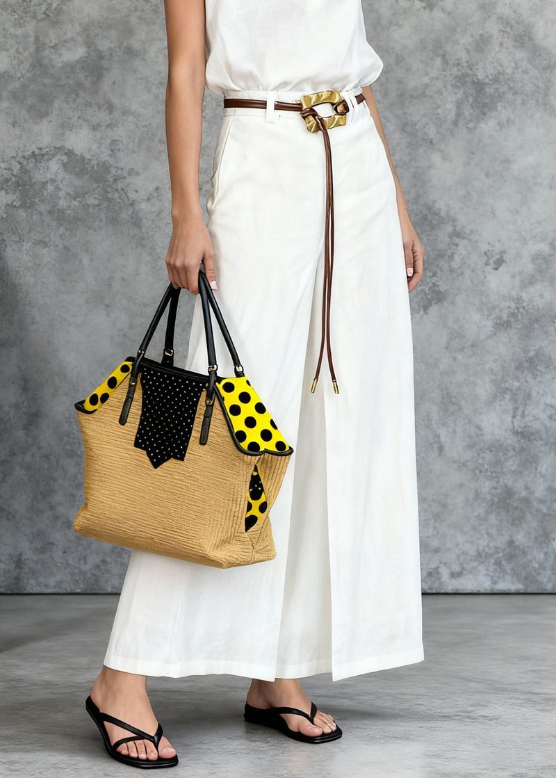 Italian White Peter Pan Collar Tops and Side Open Skirts Linen Two Pieces Set Summer