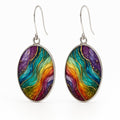 Colorful Round Stone Earrings