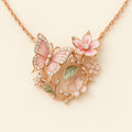 Nature Bright Butterfly Zirconia Necklace