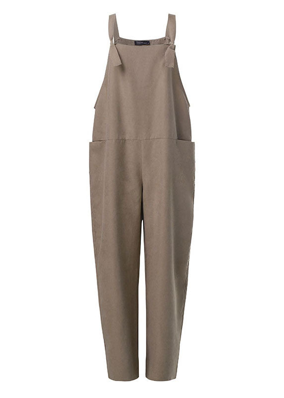 Cozy Khaki Jumpsuits Overalls