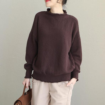 Loose Cotton Sweater New Winter Tops