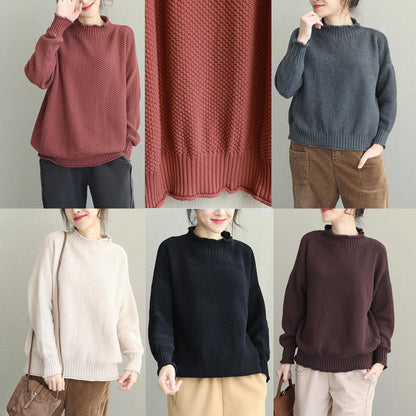 Loose Cotton Sweater New Winter Tops