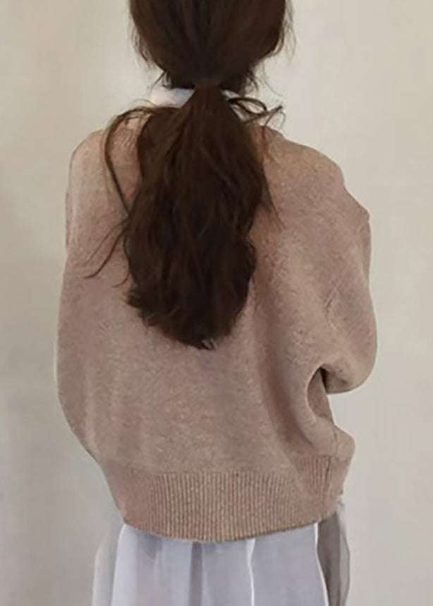 Loose Green Asymmetrical Button Knit Coat Spring