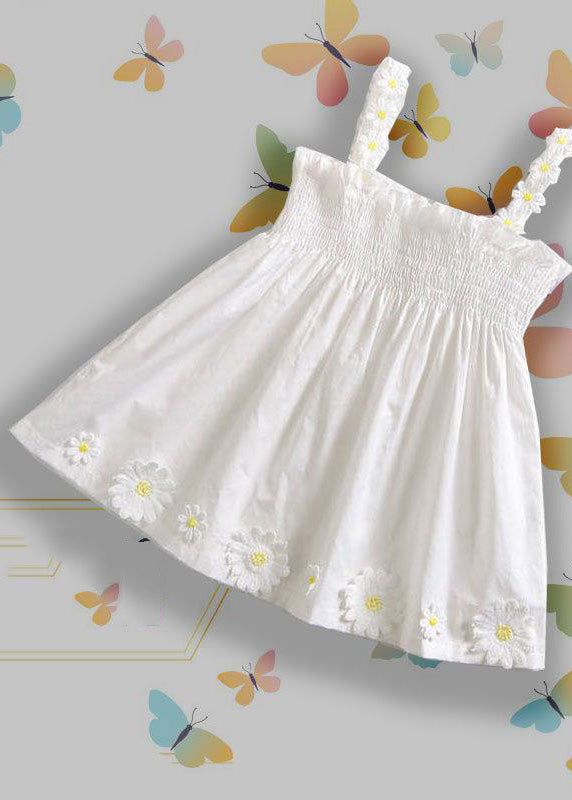 Blue Plaid Wrinkled Cotton Kids Mid Dress Sleeveless