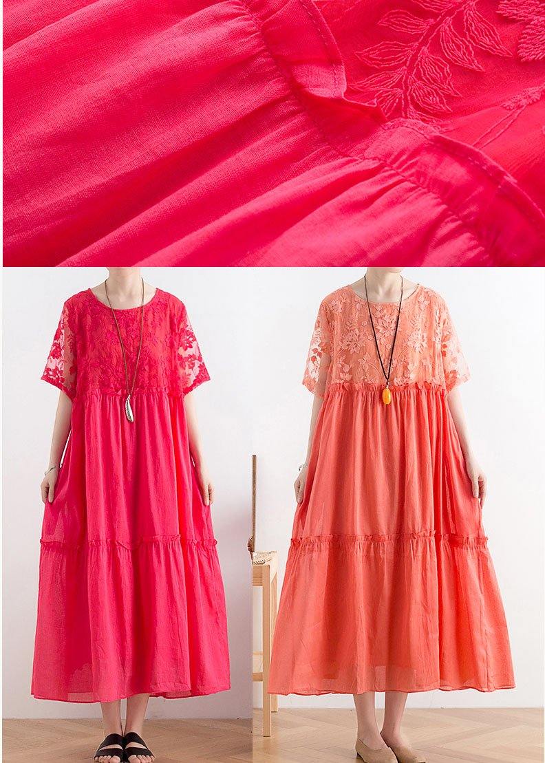 Modern Rose Patchworkprint Cotton Party Summer Dress