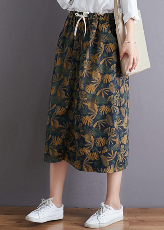 Modern Elastic Waist Pockets Cotton Skirt Tutorials Art Skirt Fall