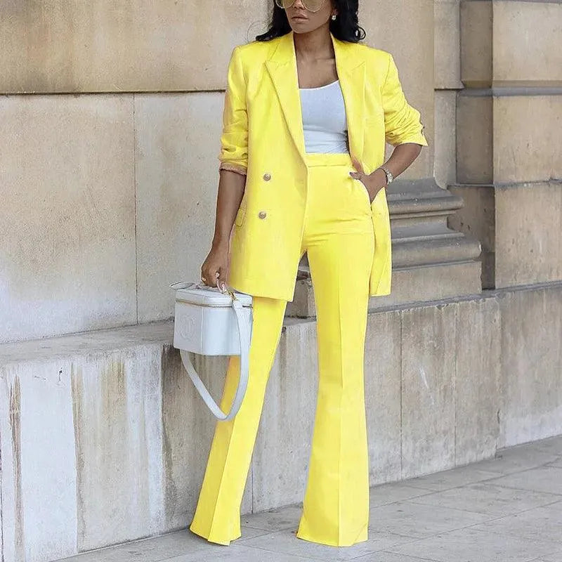 JO | Elegant - Double-breasted buttons, flared legs - Perfect for professional occasions