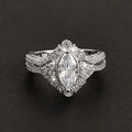 Crown Oval Crystal Silver Ring