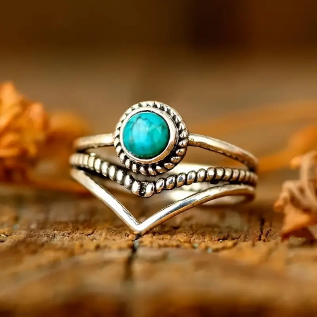 Opal Rounded Stone Layer Ring