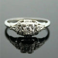 Rounded Inlaid Zirconia Silvered Ring
