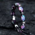 Violet Opal Silver Ring