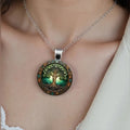 Green Tree of Life Pendant Necklace