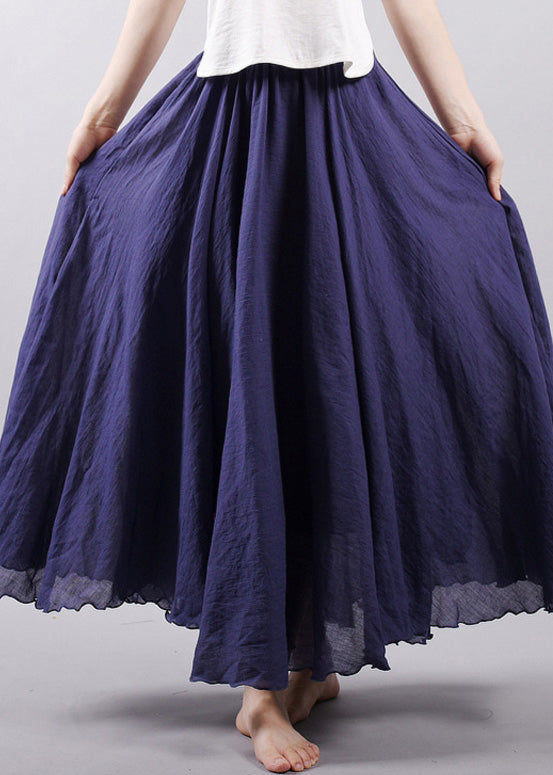 New Beige High Waist Cotton Skirt Summer
