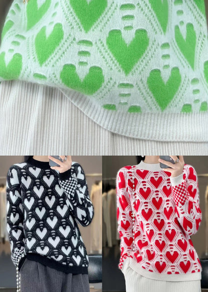 New Black Cozy Cashmere Knit Sweaters Long Sleeve