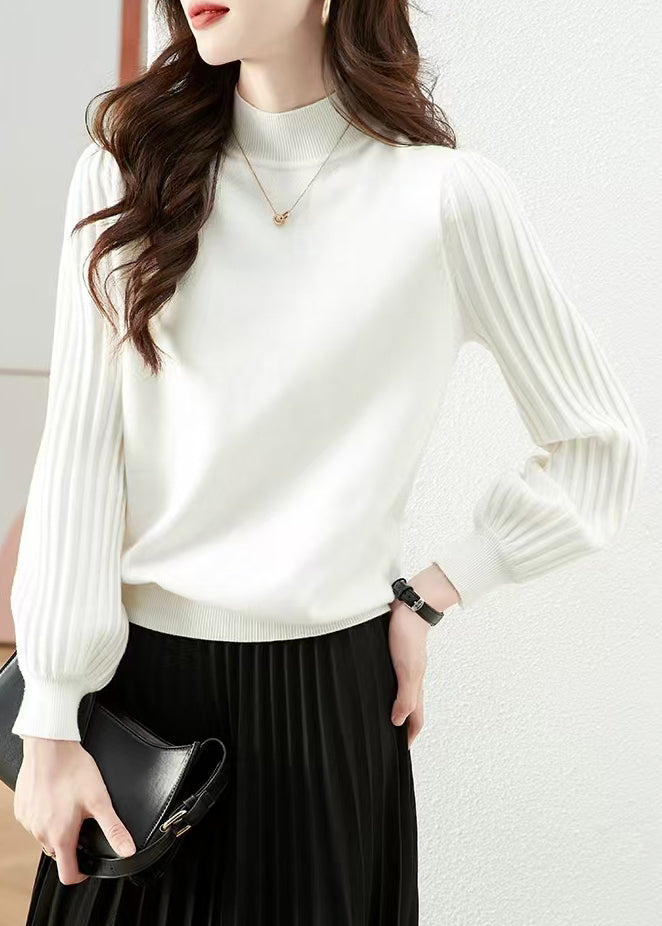 New Black Turtleneck Knit Sweaters Fall