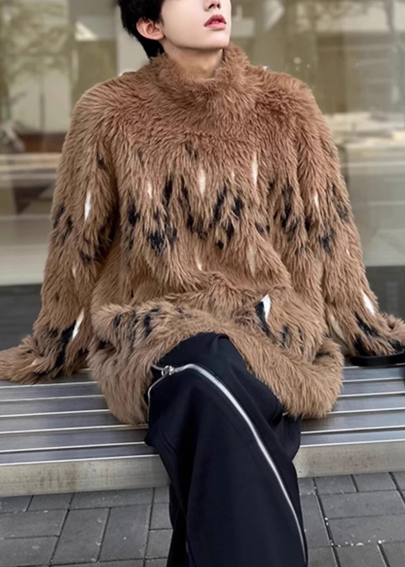 New Coffee Turtleneck Thick Mink Velvet Sweaters Winter