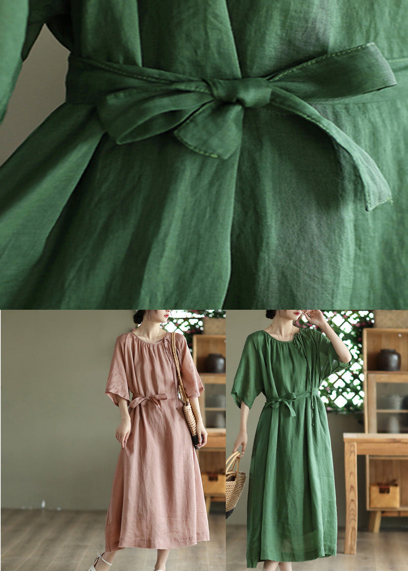 Novelty Pink Wrinkled Patchwork Maxi Dress Summer