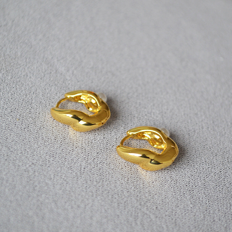 Delicate Artisan Gold Earring