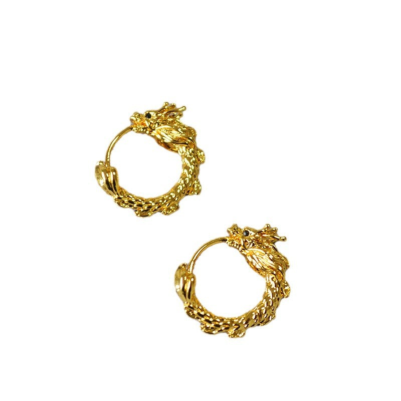 Vintage Handmade Gold Earring