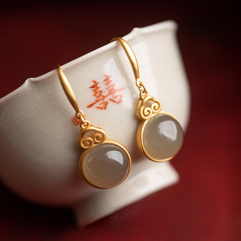 Delicate Artisan Gold Earring