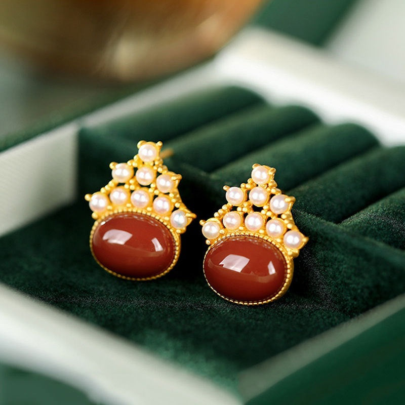 Delicate Artisan Gold Earring