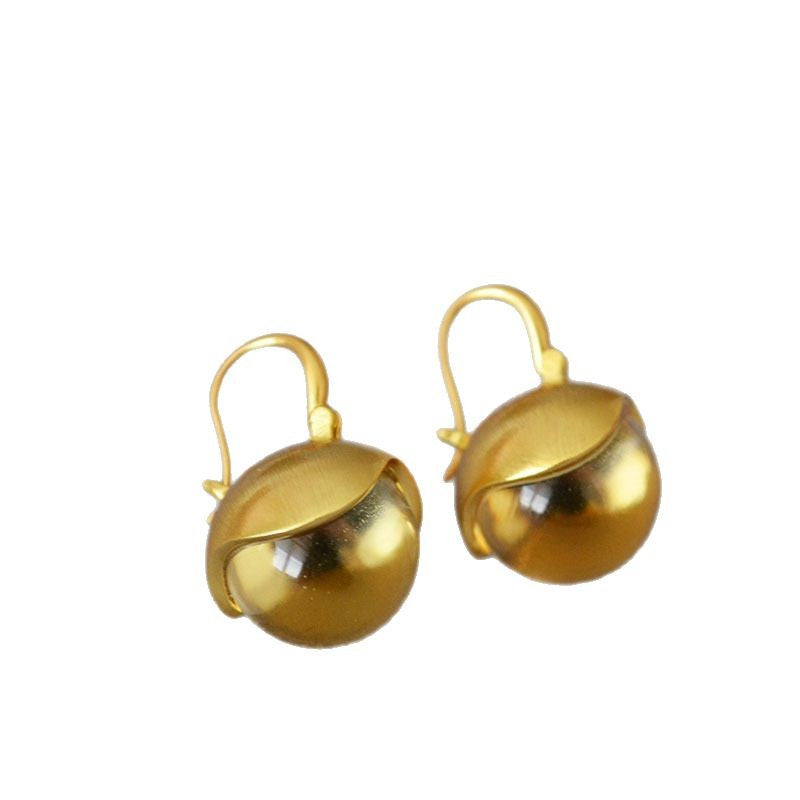 Delicate Artisan Gold Earring
