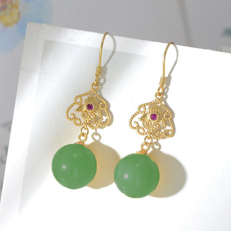 Delicate Artisan Gold Earring