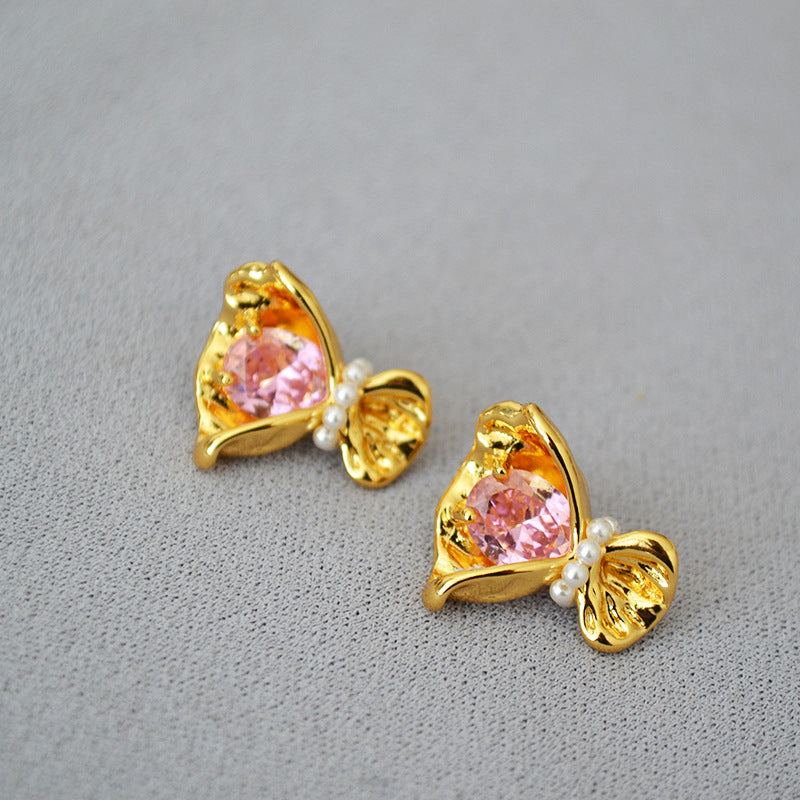 Delicate Artisan Gold Earring