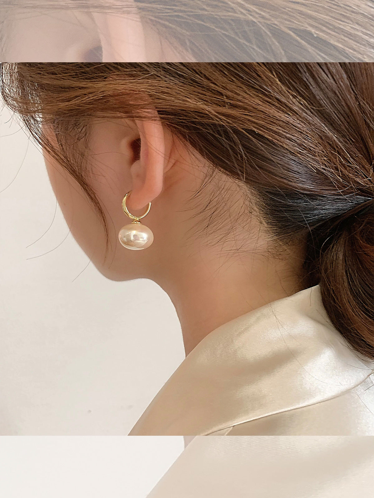 Delicate Artisan Pearl Earring