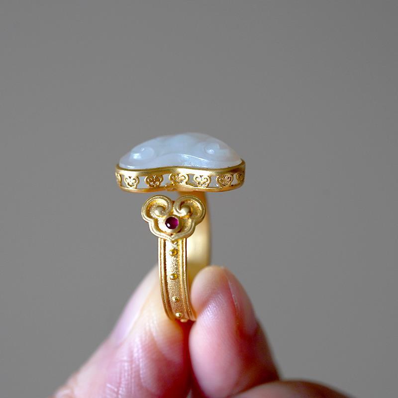 Delicate Artisan Gold Ring