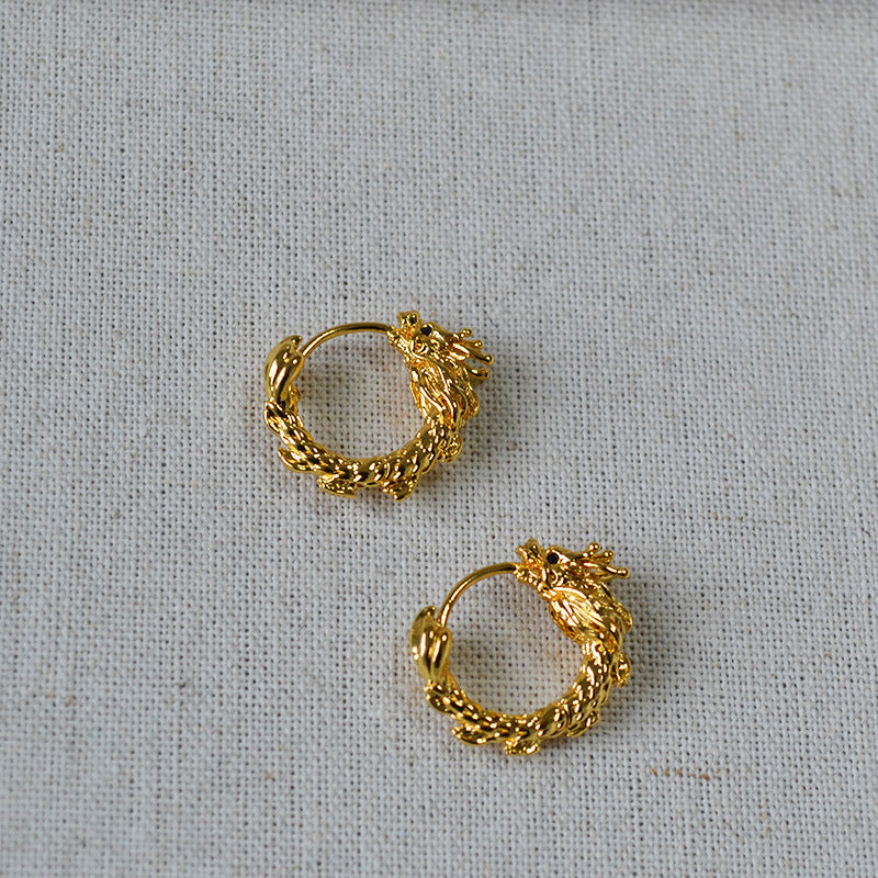 Vintage Handmade Gold Earring
