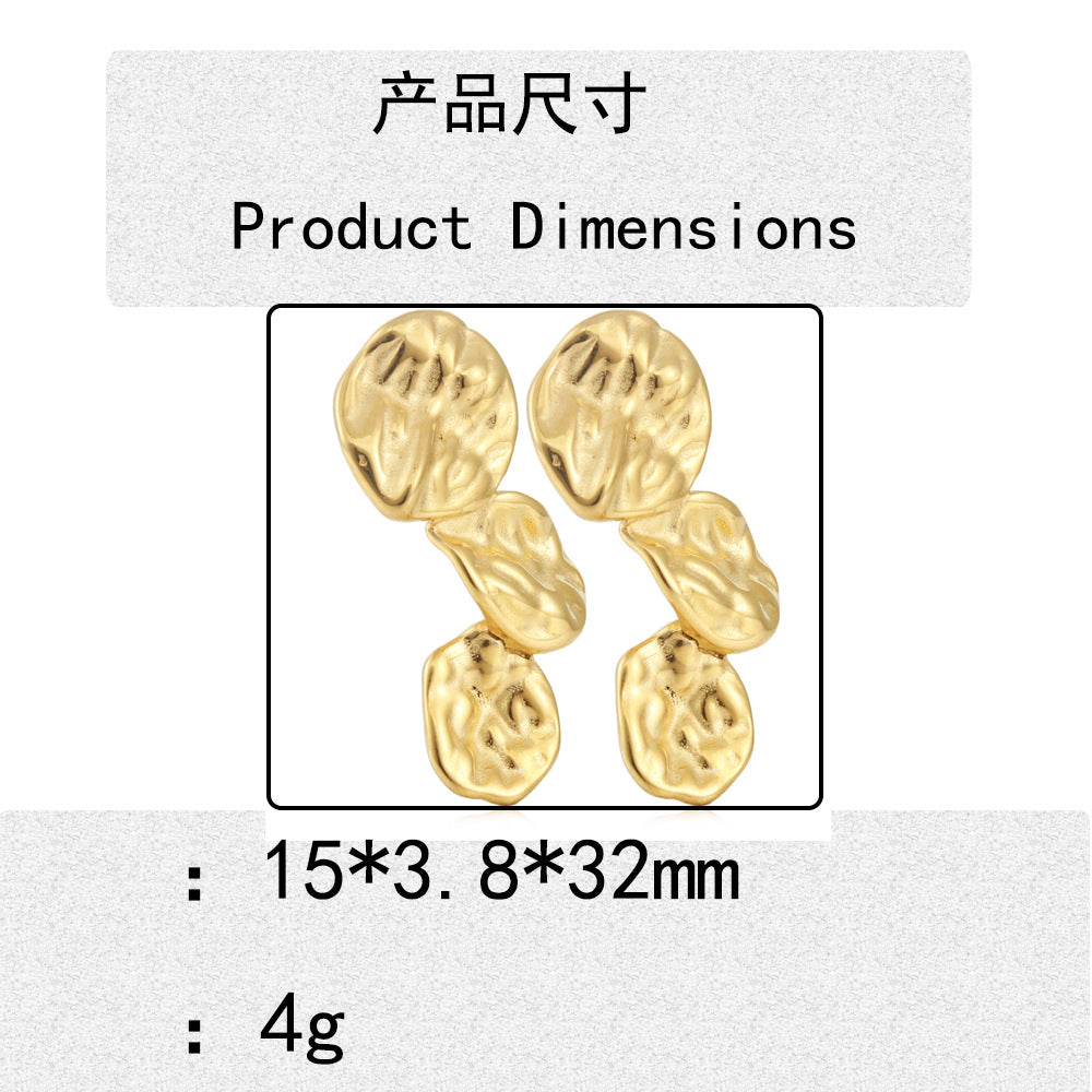Delicate Artisan Gold Earring