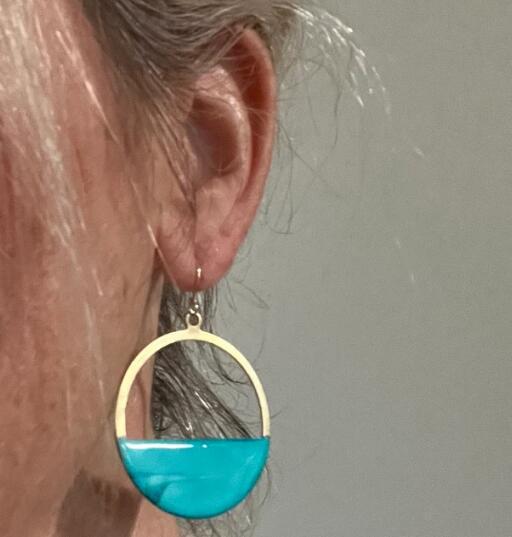 Vintage Handmade Gold Earring