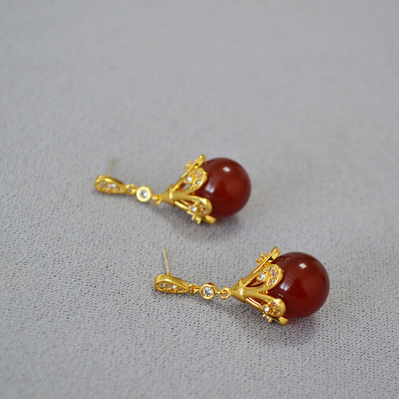 Vintage Handmade Gold Earring