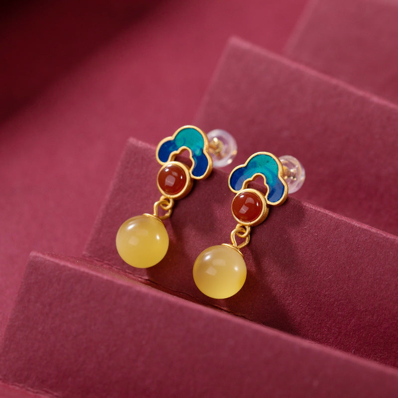 Delicate Artisan Gold Earring