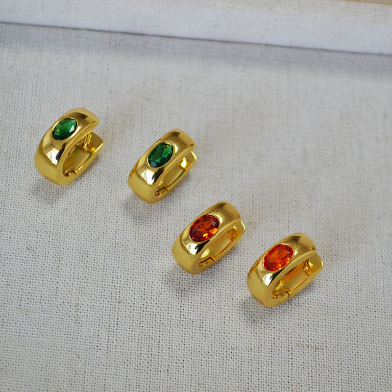 Vintage Handmade Gold Earring