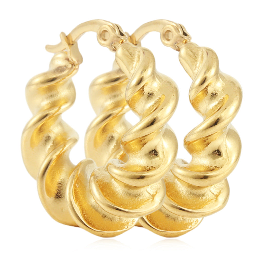 Delicate Artisan Gold Earring