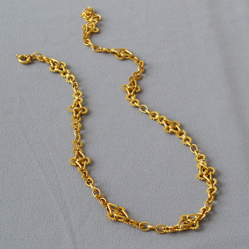 Vintage Handmade Gold Necklace