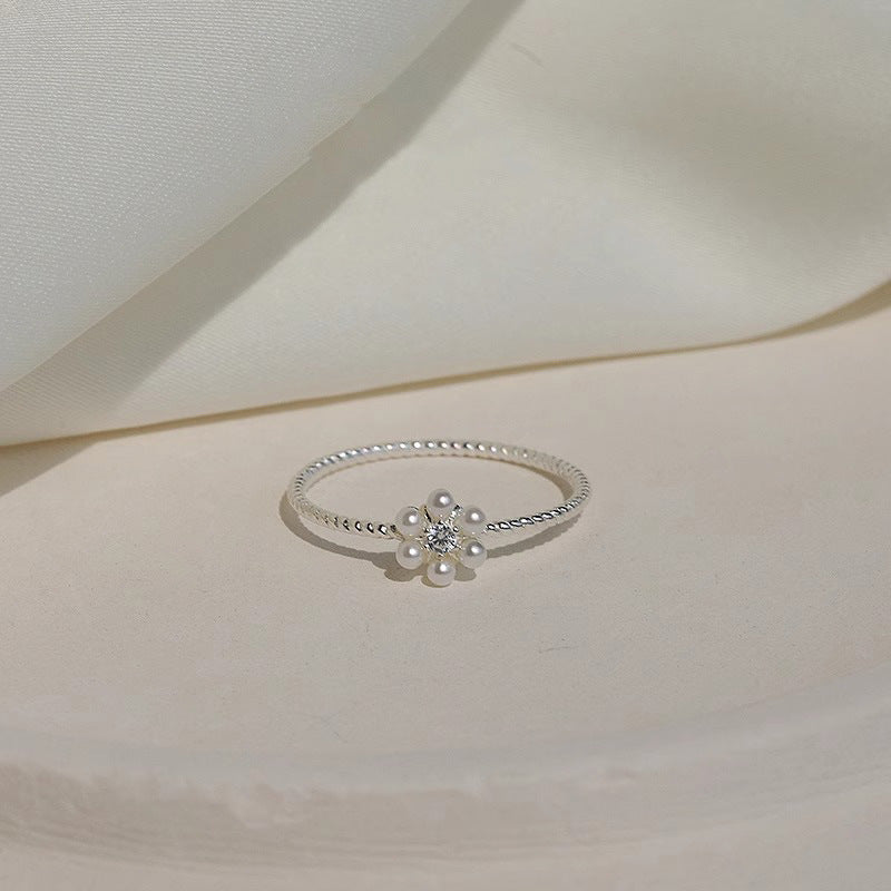 Delicate Artisan Pearl Ring