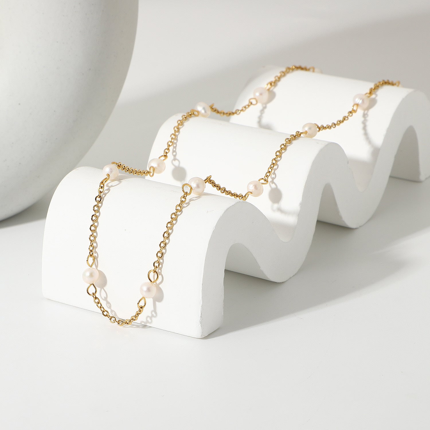 Delicate Artisan Pearl Chain