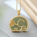 Delicate Artisan Gold Pendant