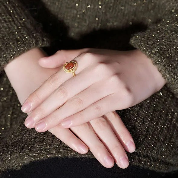 Delicate Artisan Gold Ring